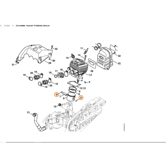 STIHL   Rozprężny pierścień osadczy 12x1 9463 650 1200